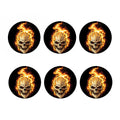 Burning Skull Print Coaster Set