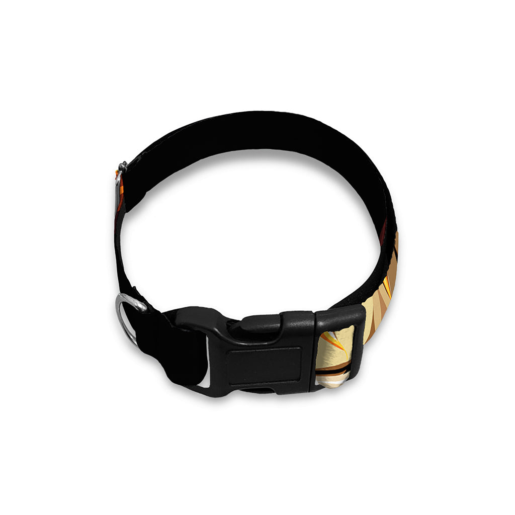 Burning Skull Print Dog Collar