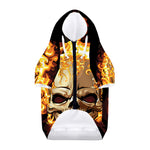 Burning Skull Print Dog Zip Up Hoodie