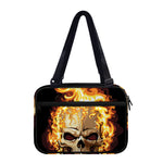 Burning Skull Print Double Strap Bible Bag