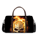 Burning Skull Print Duffle Bag