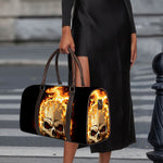 Burning Skull Print Duffle Bag