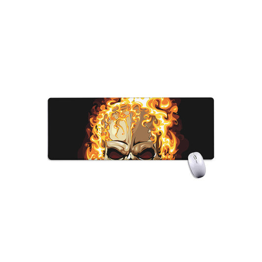 Burning Skull Print Extended Mouse Pad