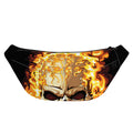 Burning Skull Print Fanny Pack
