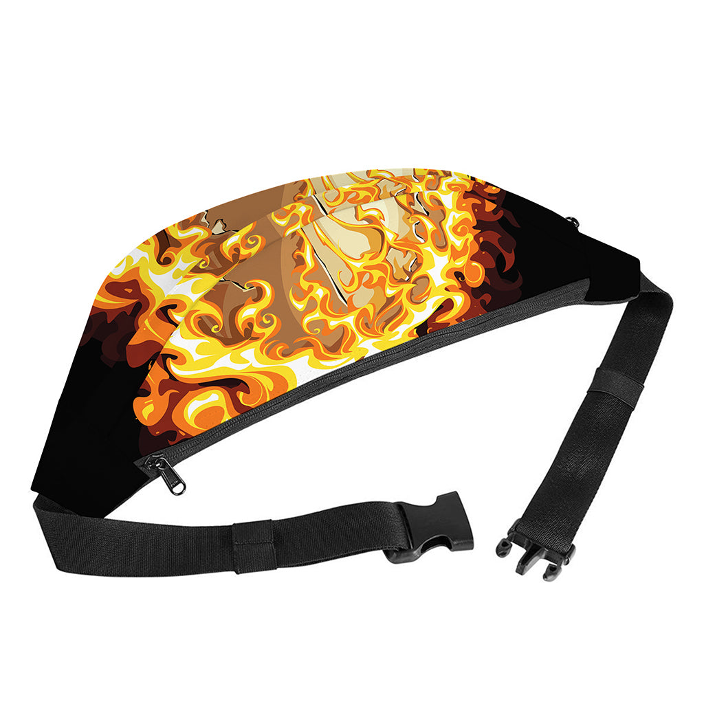 Burning Skull Print Fanny Pack