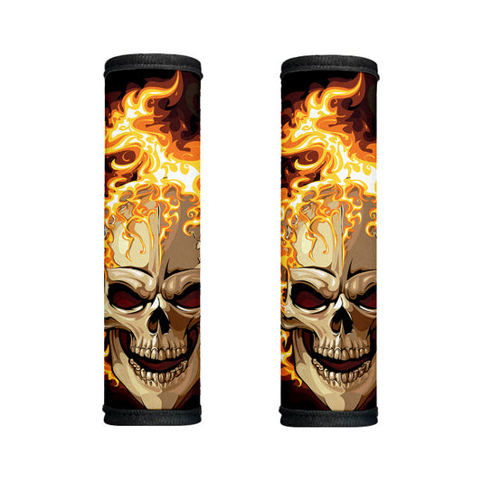 Burning Skull Print Handle Covers