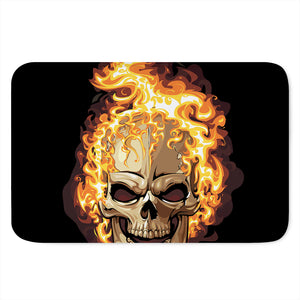 Burning Skull Print Indoor Door Mat