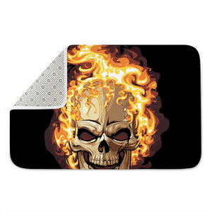 Burning Skull Print Indoor Door Mat