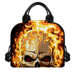 Burning Skull Print Insulated Lunch Bag