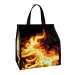 Burning Skull Print Insulated Lunch Tote