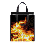 Burning Skull Print Insulated Lunch Tote