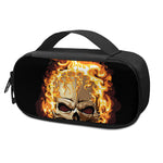 Burning Skull Print Insulin Cooler Travel Case