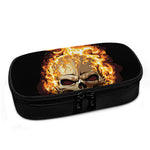 Burning Skull Print Insulin Cooler Travel Case