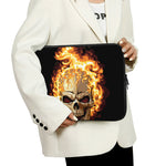 Burning Skull Print Laptop Sleeve