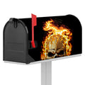 Burning Skull Print Mailbox Cover