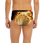 Burning Skull Print Men's Briefs
