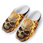 Burning Skull Print Mesh Casual Shoes