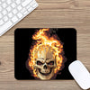 Burning Skull Print Mouse Pad