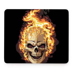 Burning Skull Print Mouse Pad