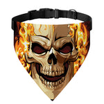 Burning Skull Print Over The Collar Dog Bandana