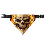Burning Skull Print Over The Collar Dog Bandana