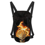 Burning Skull Print Pet Carrier Backpack