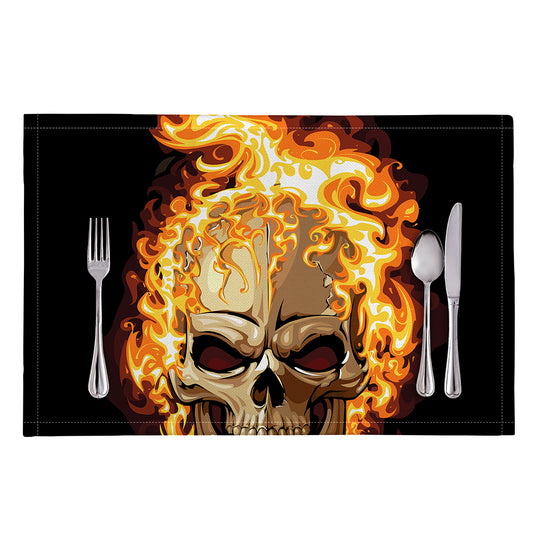Burning Skull Print Placemat