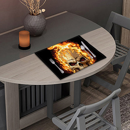 Burning Skull Print Placemat