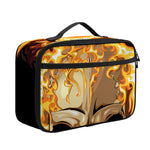 Burning Skull Print Portable Lunch Bag