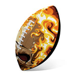 Burning Skull Print Rugby Ball