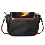 Burning Skull Print Saddle Bag