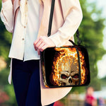 Burning Skull Print Shoulder Strap Bible Bag