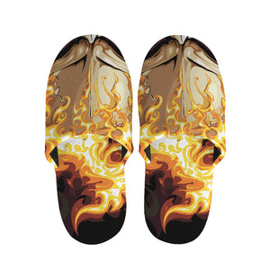 Burning Skull Print Slippers