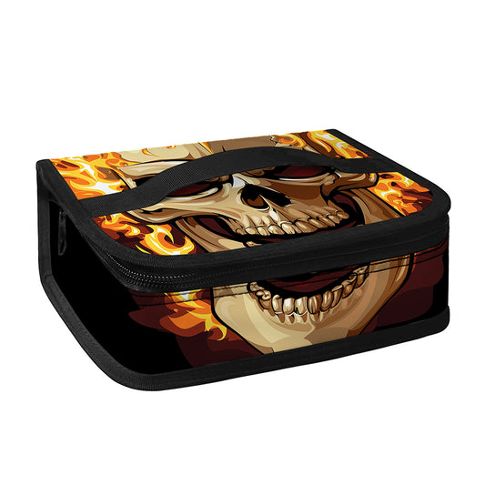 Burning Skull Print Small Lunch Bag