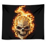 Burning Skull Print Tapestry