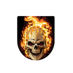 Burning Skull Print Toilet Lid Cover