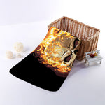 Burning Skull Print Towel