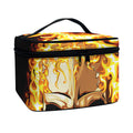 Burning Skull Print Travel Makeup Bag