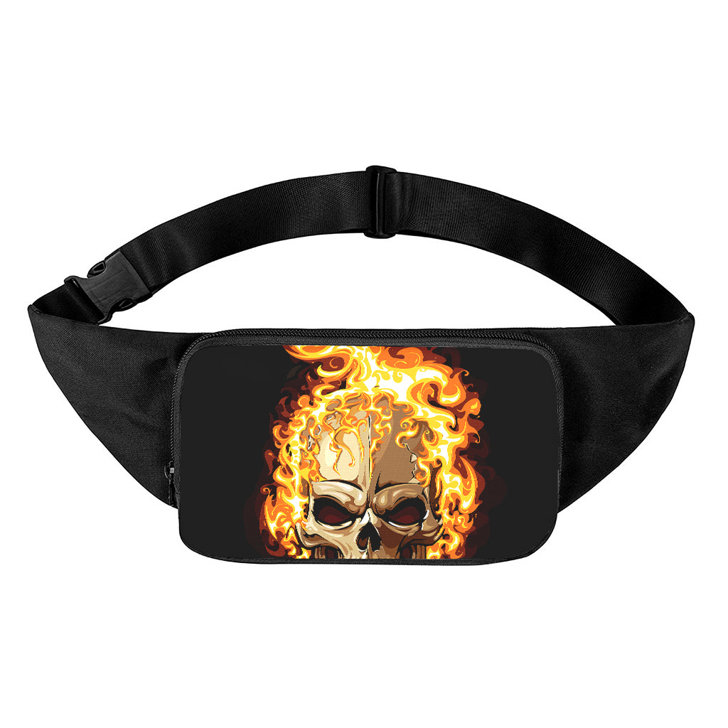 Burning Skull Print Waist Bag