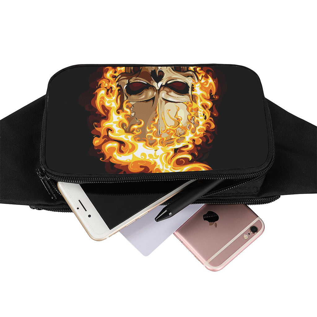 Burning Skull Print Waist Bag