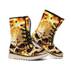 Burning Skull Print Winter Boots