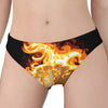 Burning Skull Print Women's Panties