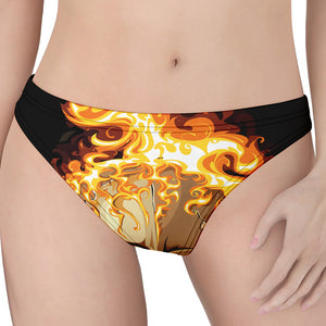 Burning Skull Print Women's Thong