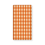 Burnt Orange And White Check Print Baby Crib Sheet