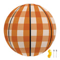 Burnt Orange And White Check Print Basketball