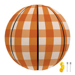 Burnt Orange And White Check Print Basketball