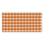 Burnt Orange And White Check Print Beach Towel