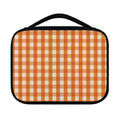 Burnt Orange And White Check Print Classic Bible Case
