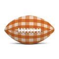 Burnt Orange And White Check Print Rugby Ball