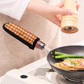 Burnt Orange And White Check Print Skillet Handle Cover